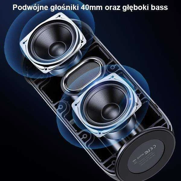 USAMS YC Series Bluetooth 5.0 10W waterproof wireless kolonėlė with lanyard juodos spalvos YC01