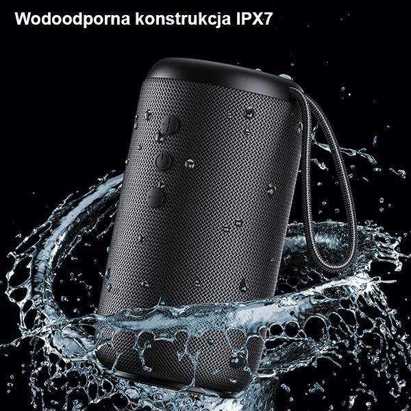 USAMS YC Series Bluetooth 5.0 10W waterproof wireless kolonėlė with lanyard juodos spalvos YC01
