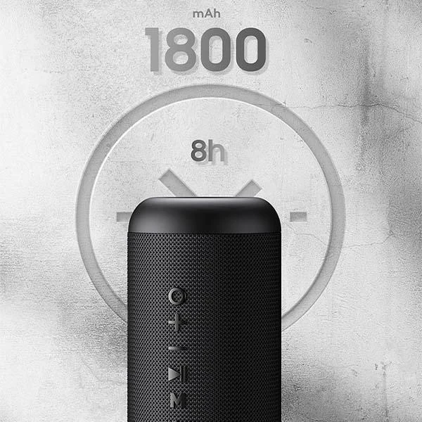USAMS YX serijos „Bluetooth 5.0“ 10 W nešiojama lauko belaidė kolonėlė YX8YG01 (US-YX008)