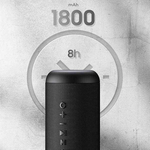 USAMS YX serijos „Bluetooth 5.0“ 10 W nešiojama lauko belaidė kolonėlė YX8YG01 (US-YX008)