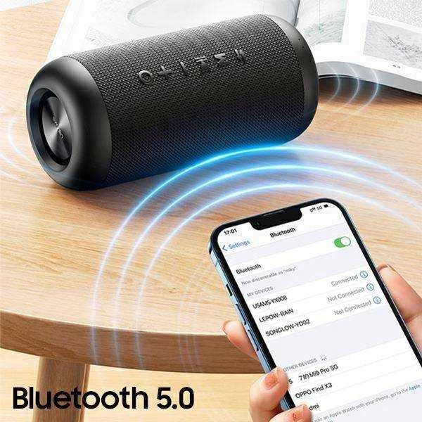USAMS YX serijos „Bluetooth 5.0“ 10 W nešiojama lauko belaidė kolonėlė YX8YG01 (US-YX008)