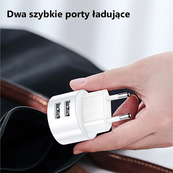 USAMS Laidinis įkroviklis 2xUSB T20 2.1A Round (only head) baltos spalvos Fast Charging CC80TC01 (US-CC080)
