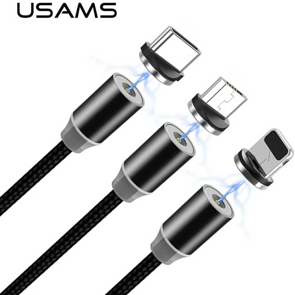 USAMS Magnetic Lightning Adapteris bulk sidabrinis SJ157USBTA (US-SJ157)