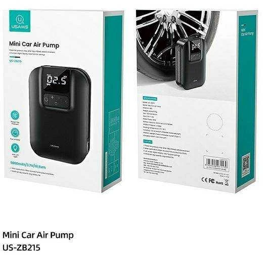USAMS Mini Pump US-ZB215 Air Car Pump 5000mAh CQBZB21501