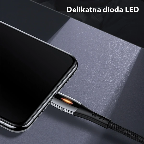 USAMS pintas U-Tone microUSB kabelis 1.2m, su išjungimo funkcija, 2A, greito įkrovimo, juodos spalvos SJ346USB01 (US-SJ346)