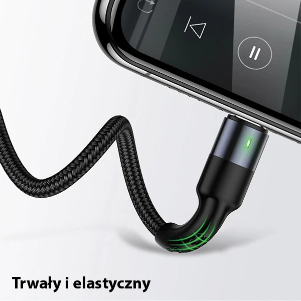 USAMS Pintas laidas U26 3in1 0.35m 2A greitas įkrovimas (lightning/microUSB/USB-C) SJ410USB01 (US-SJ410)