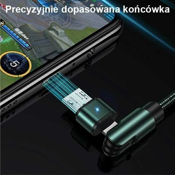 USAMS Braided Rotating Kabelis U60 2A microUSB žalios spalvos 1m SJ478USB02 (US-SJ478)