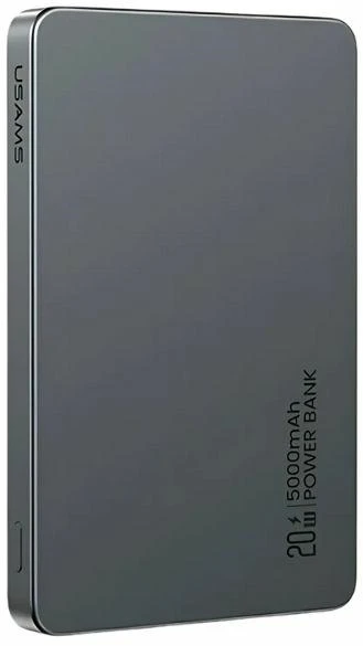 USAMS indukcinė išorinė baterija 5000mAh 20W PD greito įkrovimo tamsinti CY serija 5KCD23101 (US-CD231)