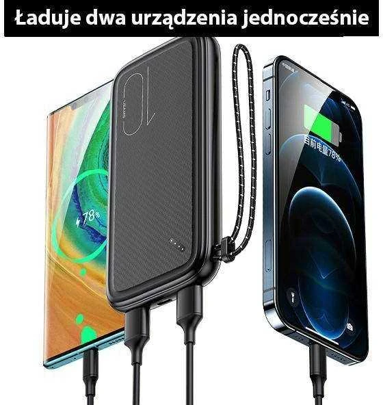 USAMS POWERBANK CD150 WITH BELT 10000MAH Baltas