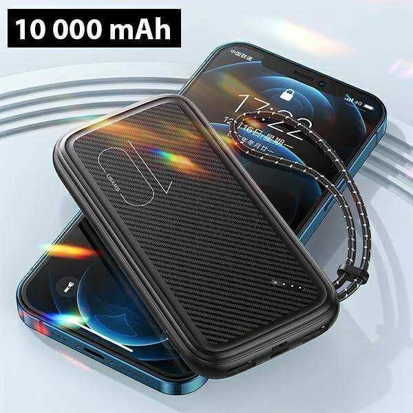 USAMS POWERBANK CD150 WITH BELT 10000MAH Baltas