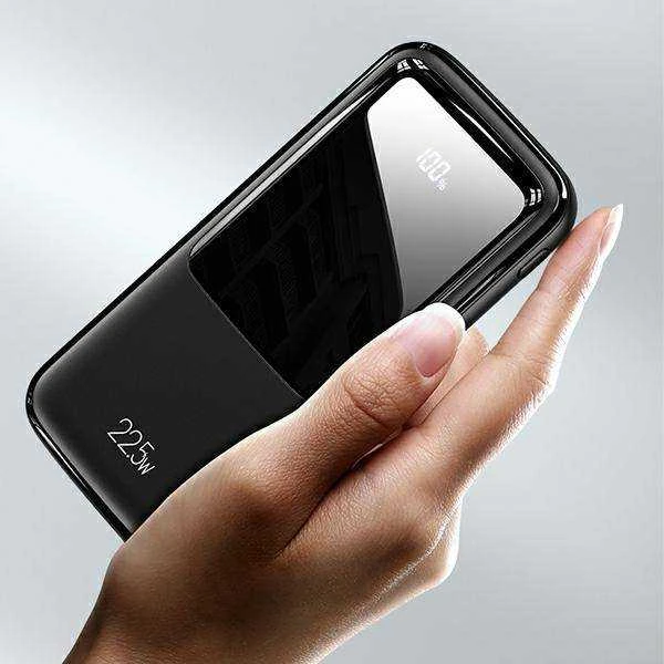 USAMS Powerbank PB58 10000mAh 22.5W QC3.0+PD Fast Charge juodos spalvos 10KCD16101 (US-CD161)