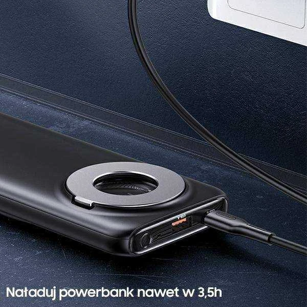 USAMS išorinė baterija PB62 10000mAh 20W QC3.0+PD magnetinis belaidis greito įkrovimo juodas 10KCD17101 (US-CD171)
