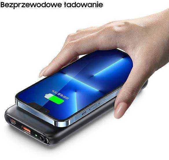 USAMS išorinė baterija PB62 10000mAh 20W QC3.0+PD magnetinis belaidis greito įkrovimo mėlynas 10KCD17104 (US-CD171)