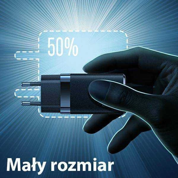 USAMS Laidinis įkroviklis T41 USB-C + USB GaN 47W PD + QC (only head) Fast Charging juodos spalvos CC137TC01 (US-CC1