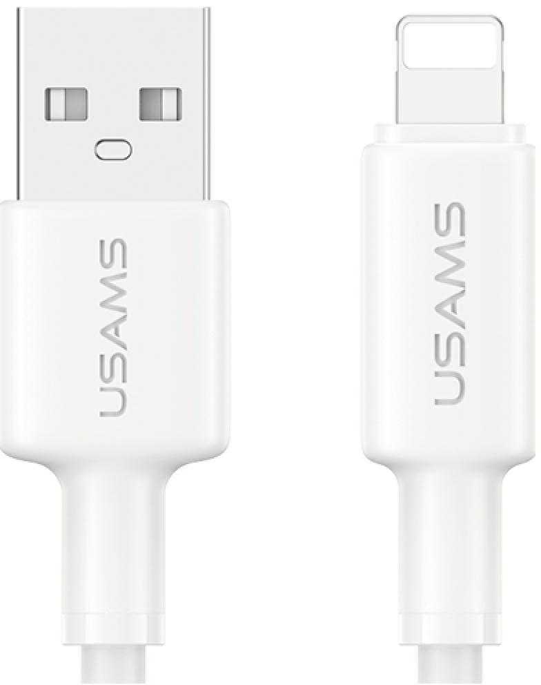 USAMS U90 kabelis 2.4A USB-A į Lightning baltas