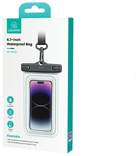USAMS Atsparus vandeniui Dėklas 6.7″ IP68baltos spalvos FSD1302 (US-YD013)