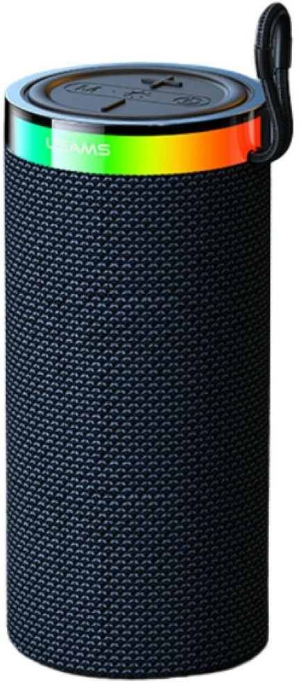 Kompiuterio kolonėlės USAMS YX018 nešiojamas belaidis Bluetooth 5.4 garsiakalbis, juodos spalvos