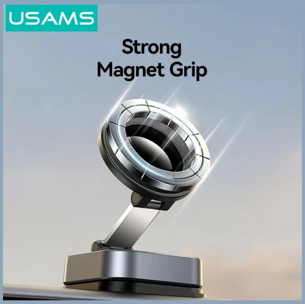 USAMS ZJ093 Universal Magnetic Phone Holder for Car, Home and Office juodos spalvos