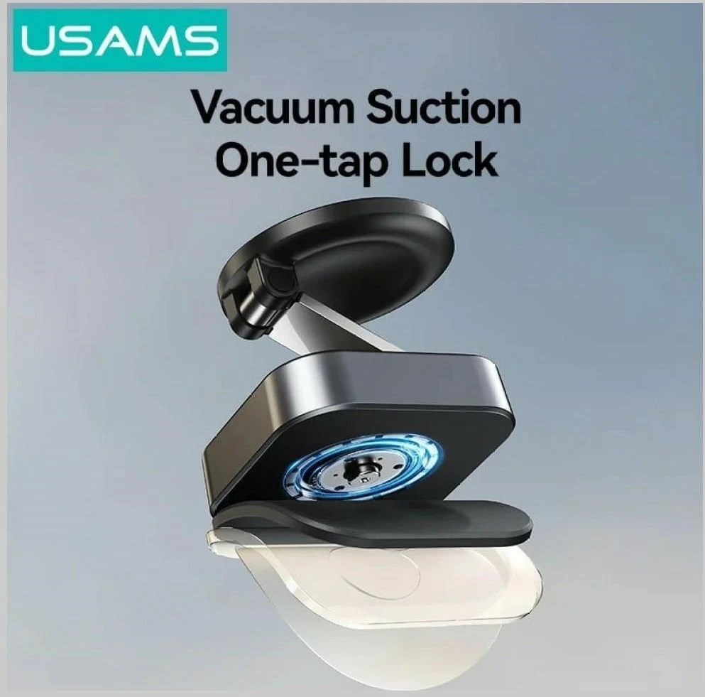 USAMS ZJ093 Universal Magnetic Phone Holder for Car, Home and Office juodos spalvos