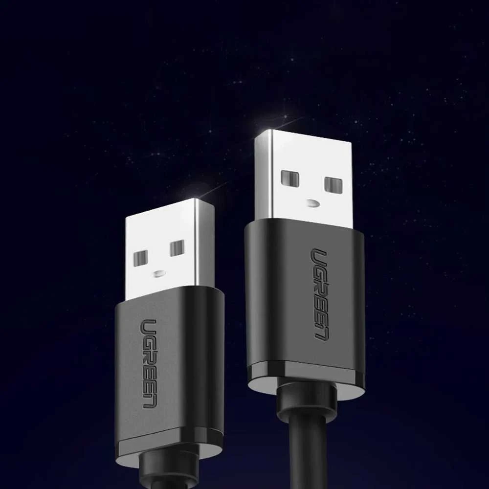 USB 2.0 M-M UGREEN cable US102, 1.5m (juodas)