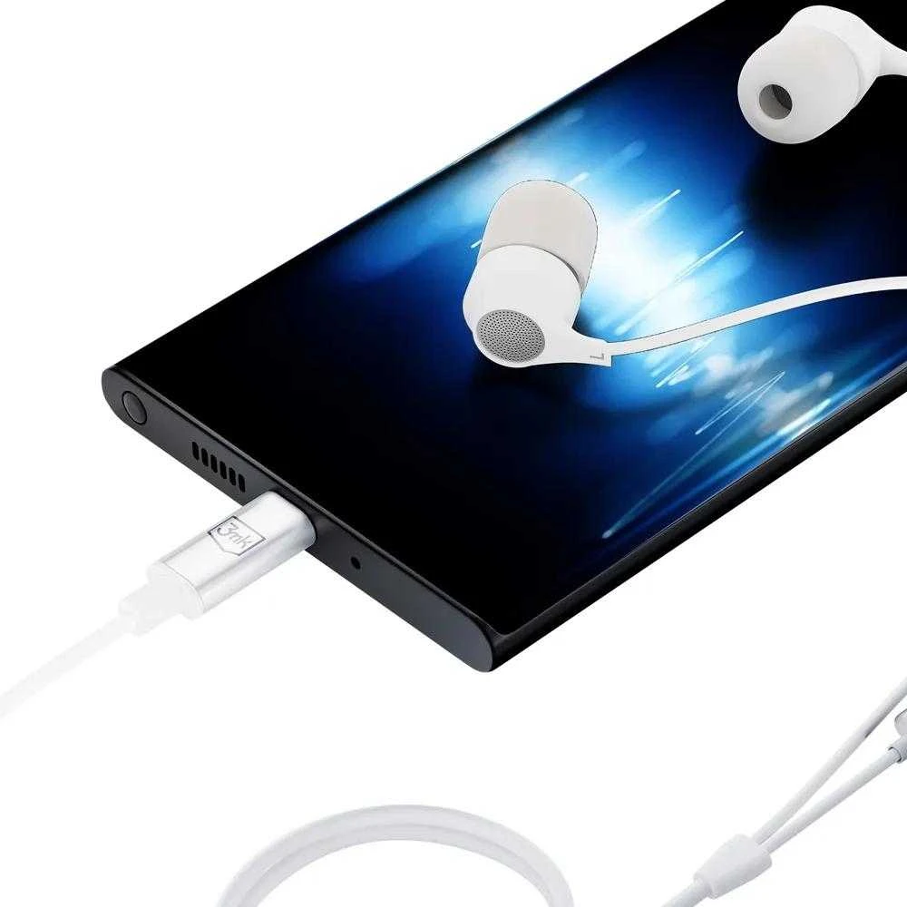 Ausinės 3mk su laidu Earphones USB-C baltos