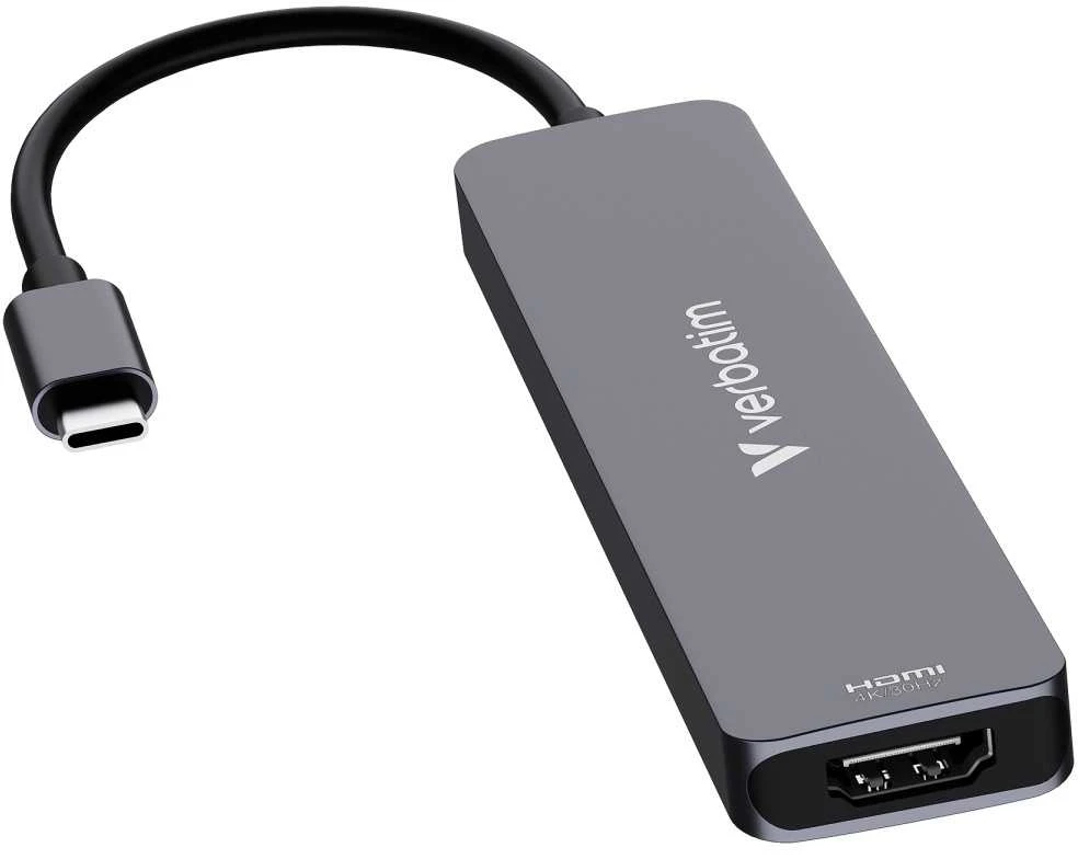 USB Hub Verbatim HDMI/USB-C 3.2/USB-C/2xUSB-A 3.2/SD/Micro SD aliuminio korpusas 32158