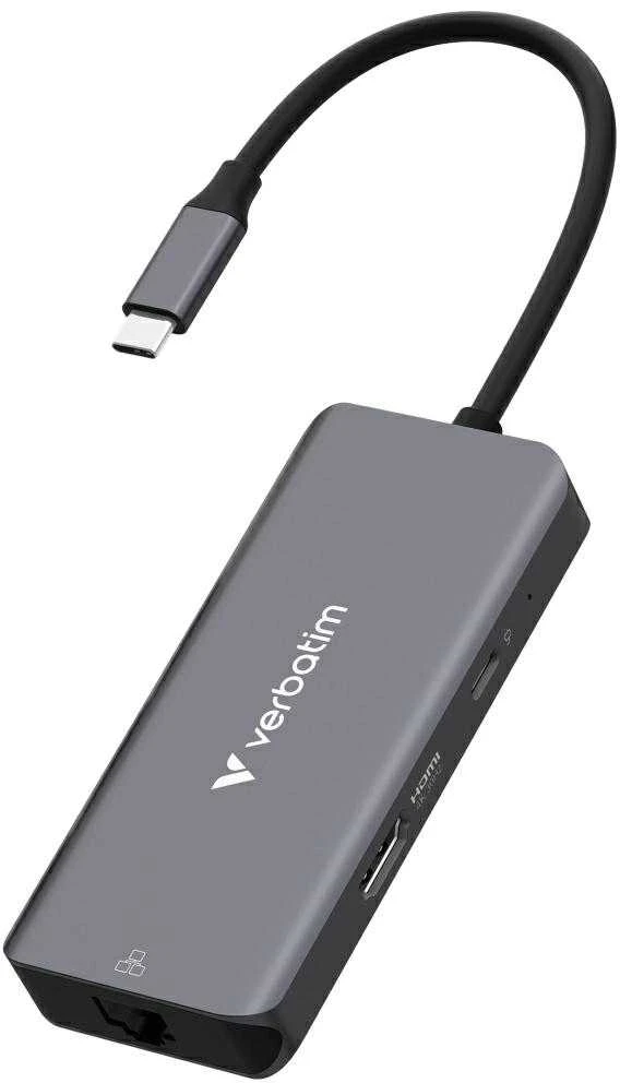 Verbatim daugiafunkcis USB-C adapteris, pilkas
