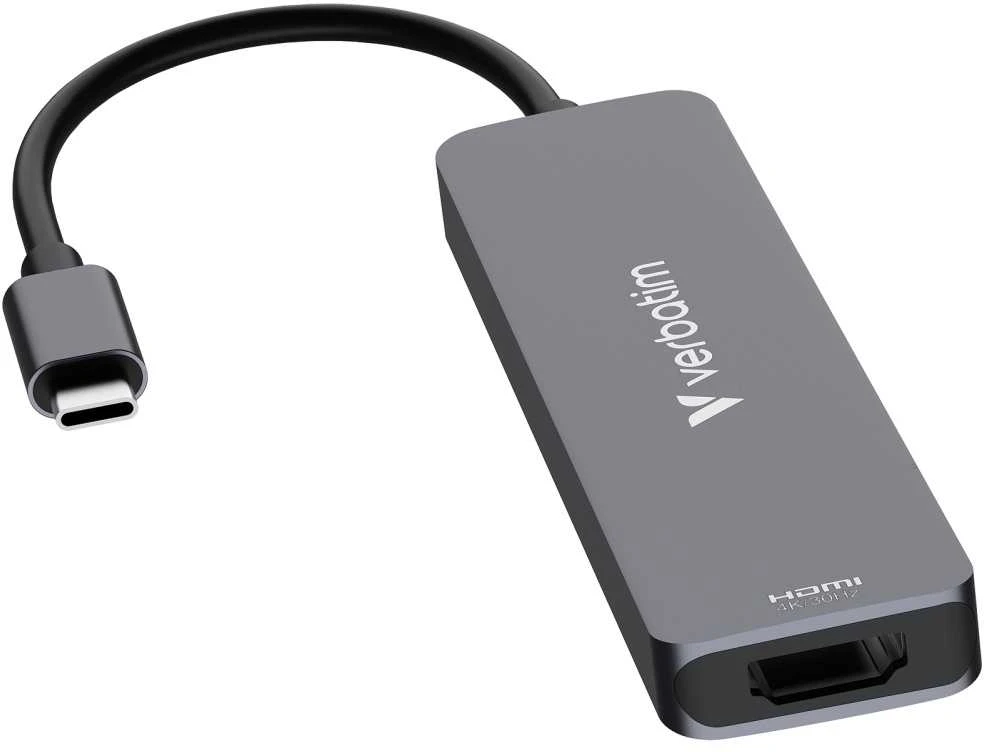 USB Hub Verbatim USB-C/HDMI/USB-A 3.2/USB-A 2.0/SD/Micro SD aliuminio korpusas 32156