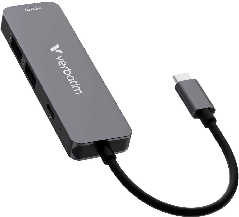 Verbatim daugiafunkcis USB-C adapteris, pilkas