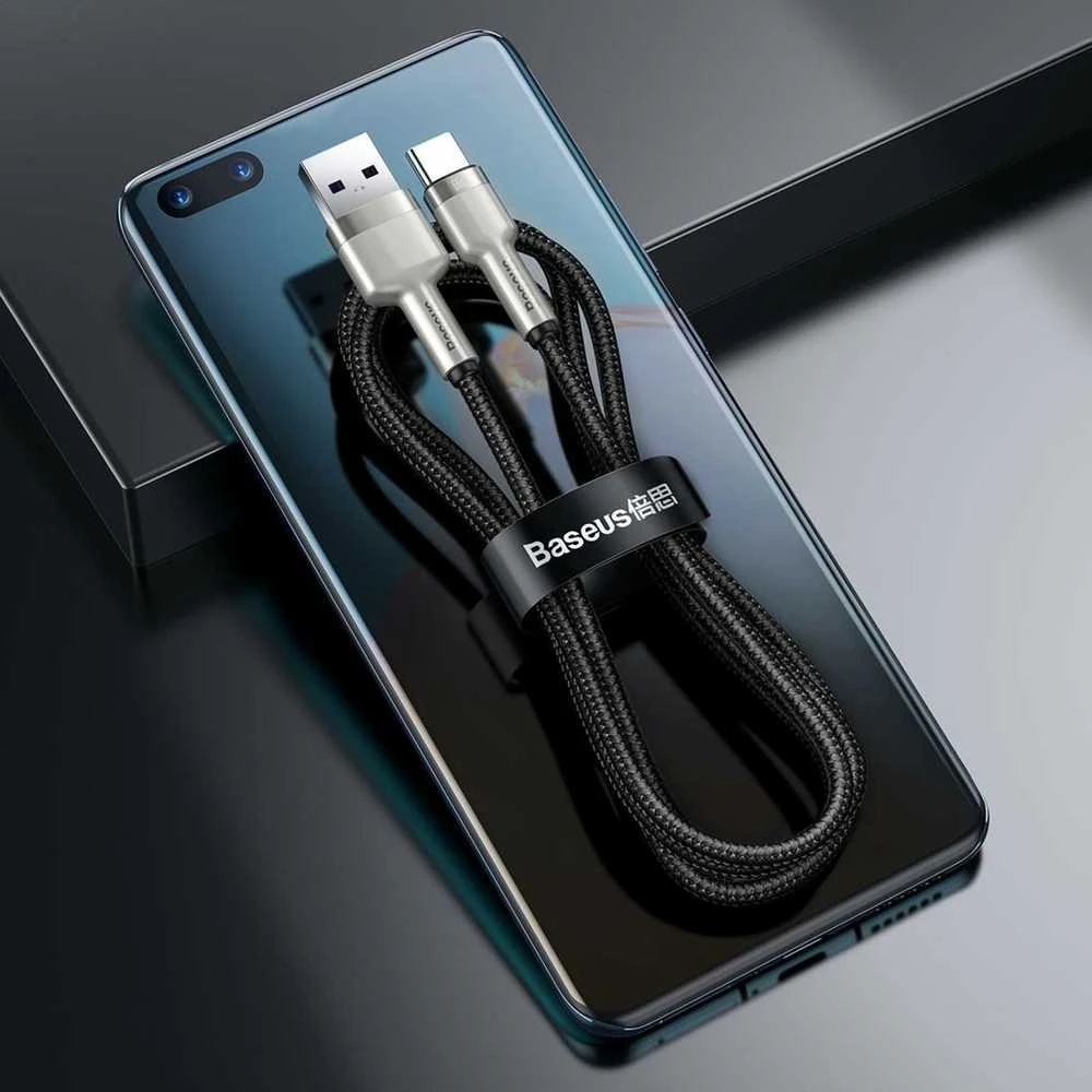 Kabelis USB A - USB C, 1.0m 66W (netinka iPhone 15 įkrovimui) Cafule BASEUS