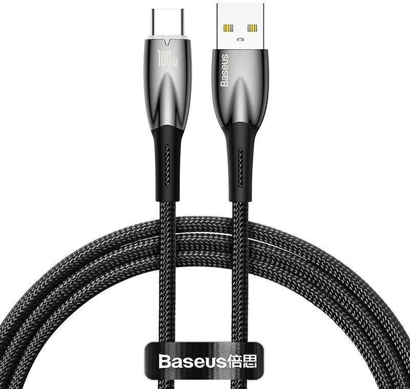 USB laidas, skirtas USB-C Baseus Glimmer serijai, 100 W, 1 m (juodas)