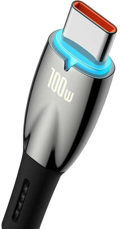 USB laidas, skirtas USB-C Baseus Glimmer serijai, 100 W, 1 m (juodas)