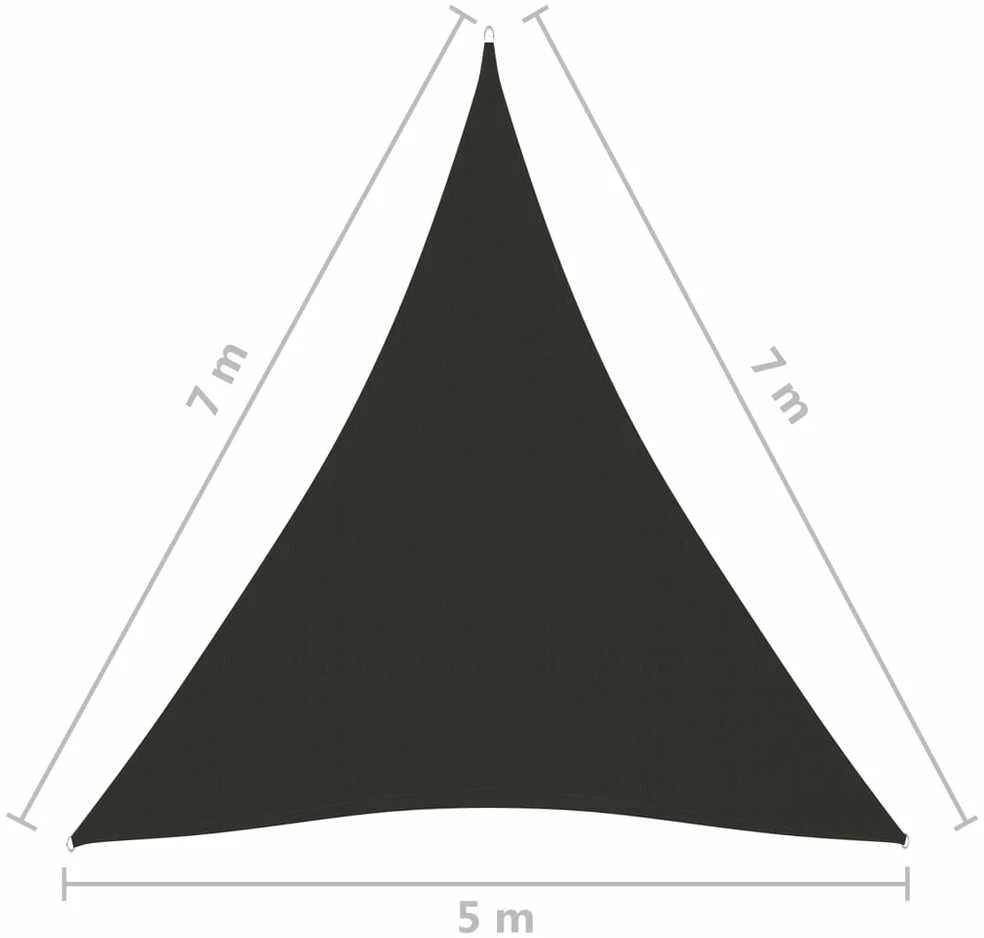 Uždanga nuo saulės, antracito, 5x7x7m, oksfordo audinys