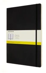 Užrašų knygelė Moleskine, A4, 21×29.7cm, langeliais, minkštu viršeliu, juodos spalvos