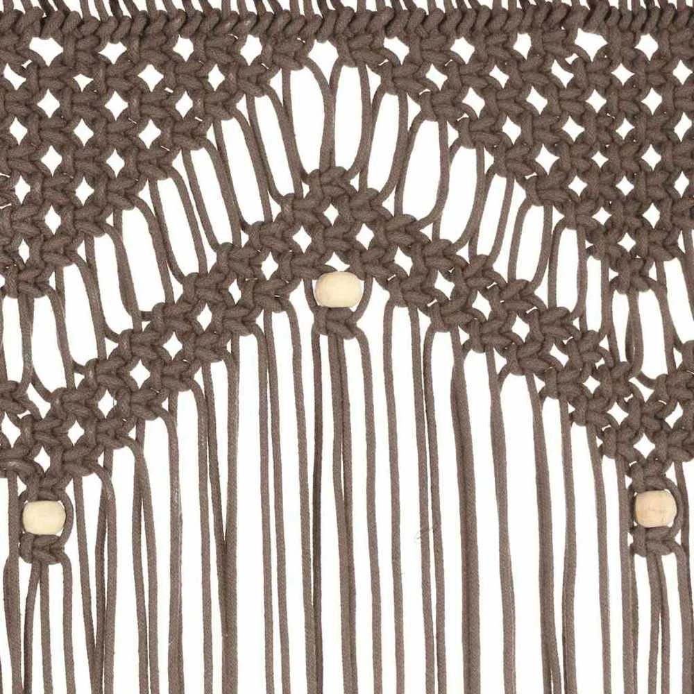 Užuolaida, taupe spalvos, 140x240cm, medvilnė, makrame stilius