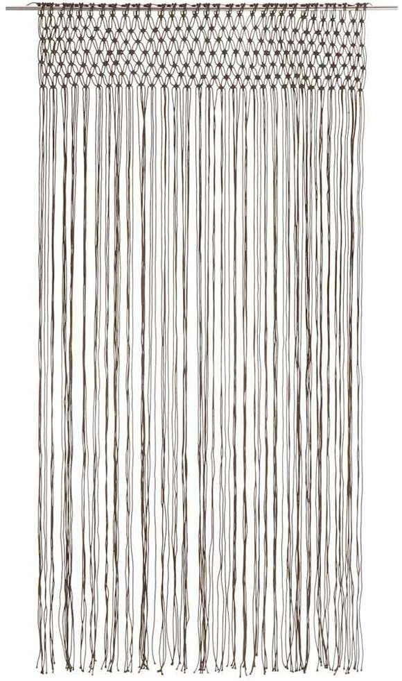 Užuolaida, taupe spalvos, 140x240cm, medvilnė, makrame stilius