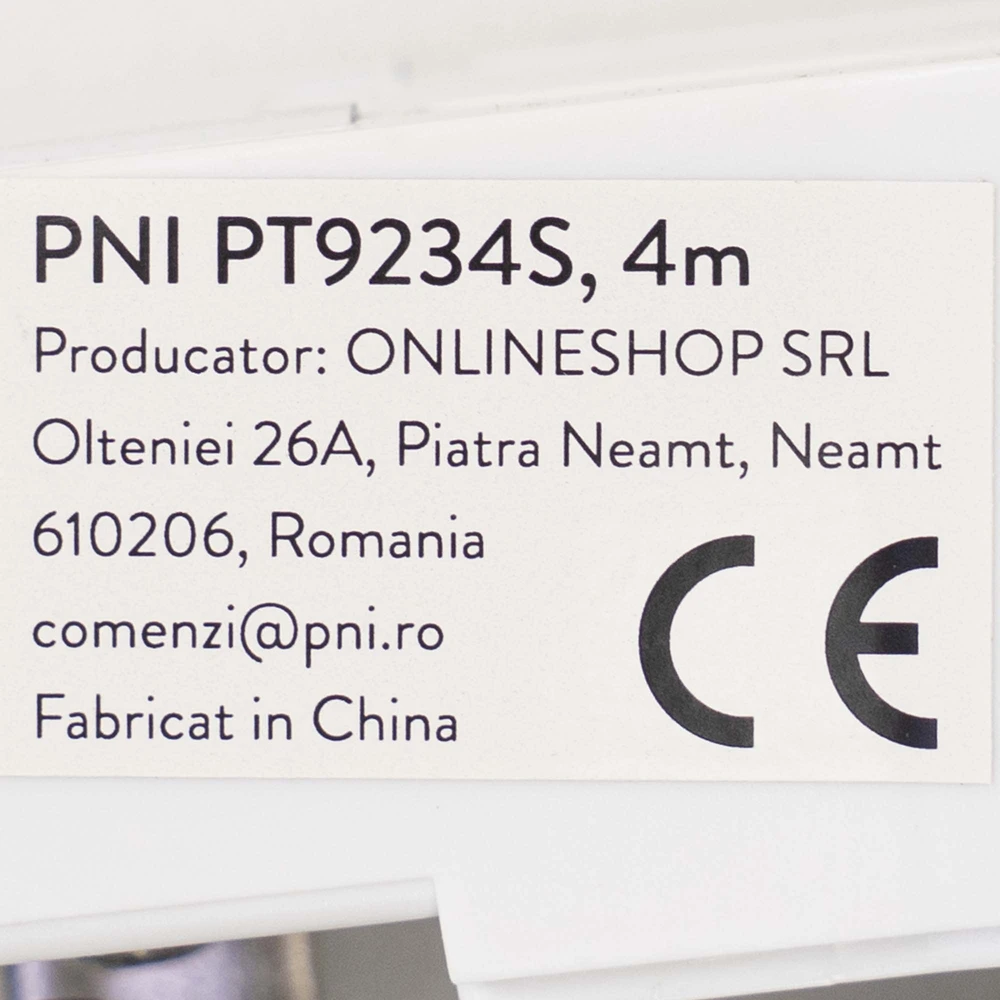 Užuolaidų bėgelis, karnizas PNI PT9234S, ilgis 4m, suderinamas su išmaniuoju varikliu PNI SafeHome PT923