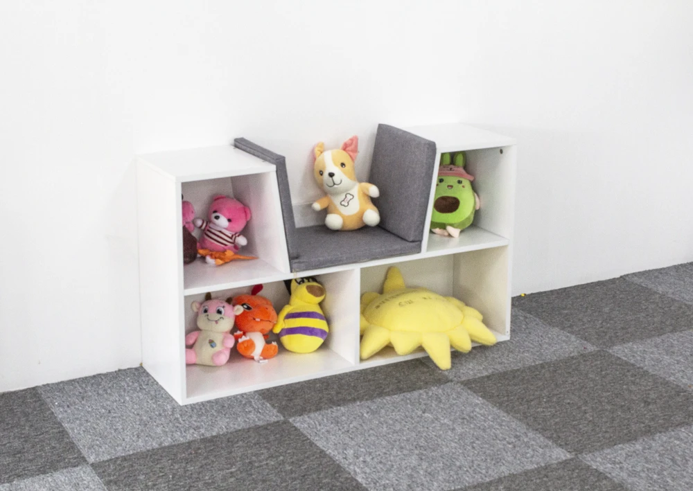 Bench Vaikiška knygų lentyna su sėdyne ir suolu ECOTOYS