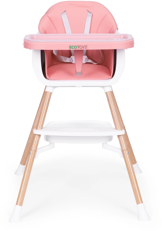 ECOTOYS 2 viename maitinimo kėdutė kūdikiams, rožinė