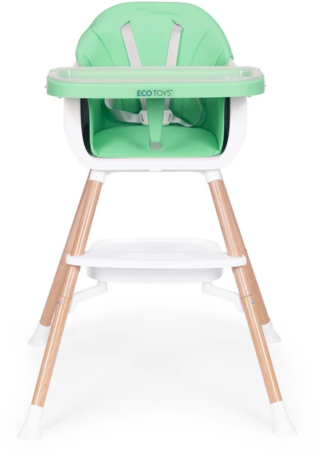ECOTOYS 2 viename maitinimo kėdutė kūdikiams, žalia
