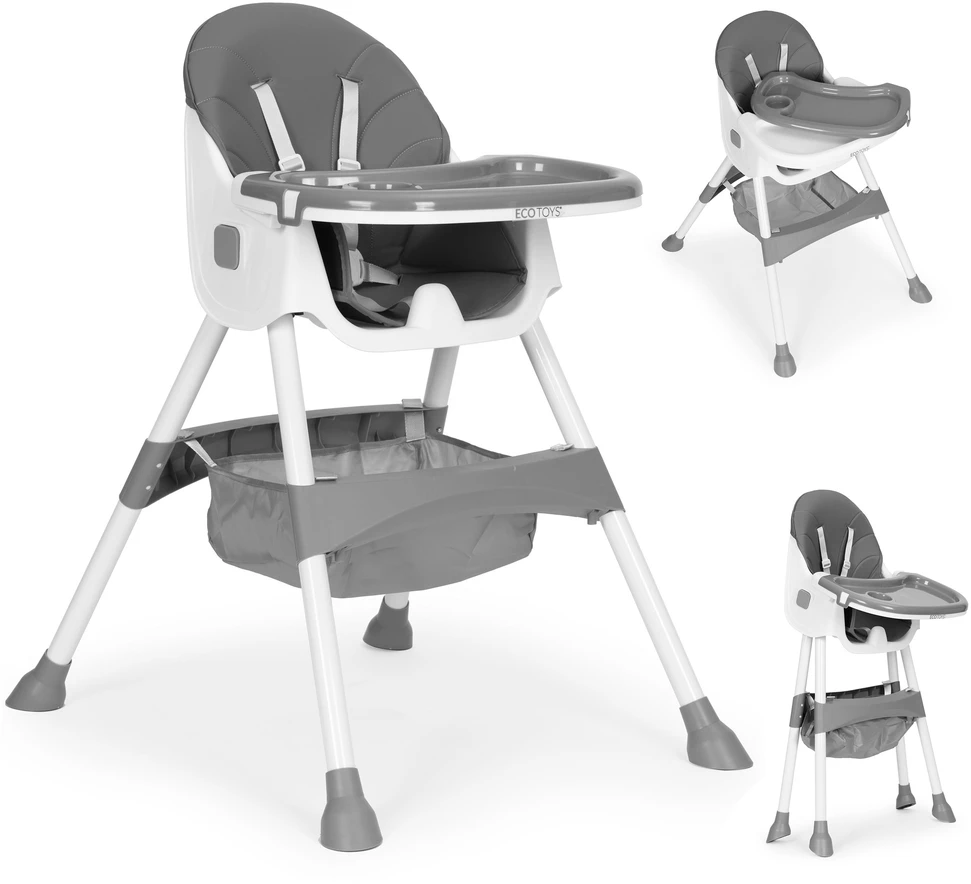Maitinimo kėdutė, pilka, ECOTOYS