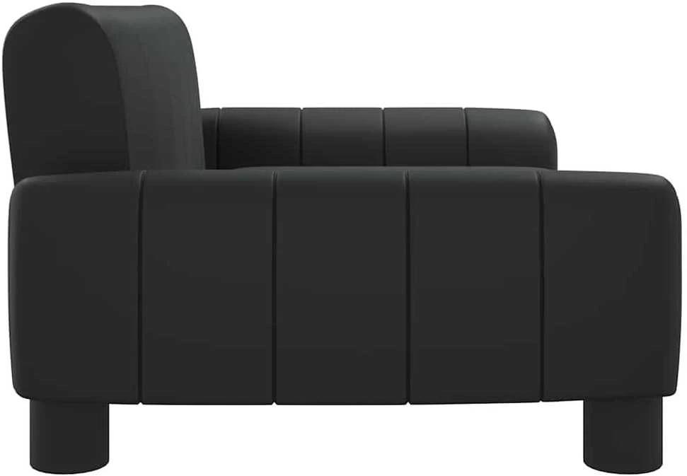 Vaikiška sofa, juodos spalvos, 70x45x30cm, dirbtinė oda