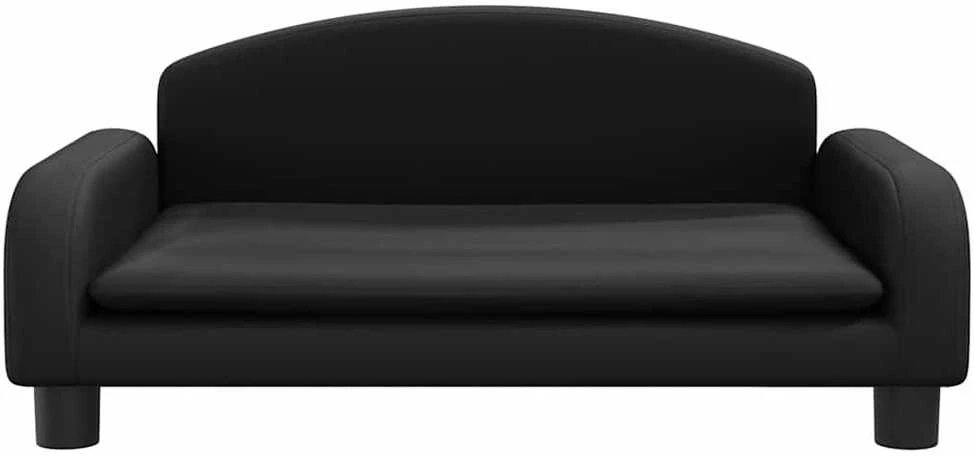 Vaikiška sofa, juodos spalvos, 70x45x30cm, dirbtinė oda