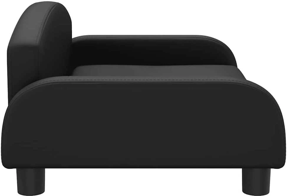 Vaikiška sofa, juodos spalvos, 70x45x30cm, dirbtinė oda