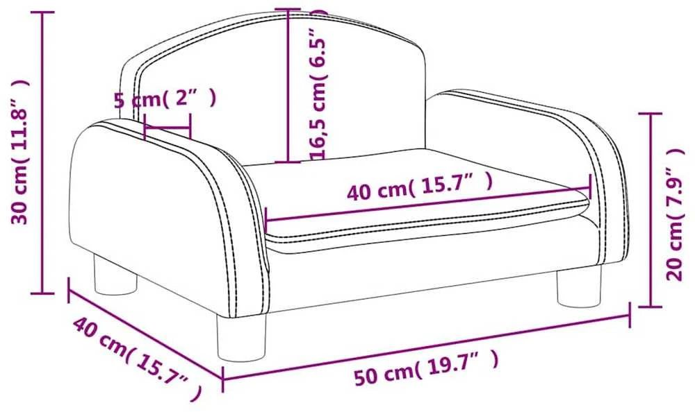 Vaikiška sofa, kreminės spalvos, 50x40x30cm, audinys