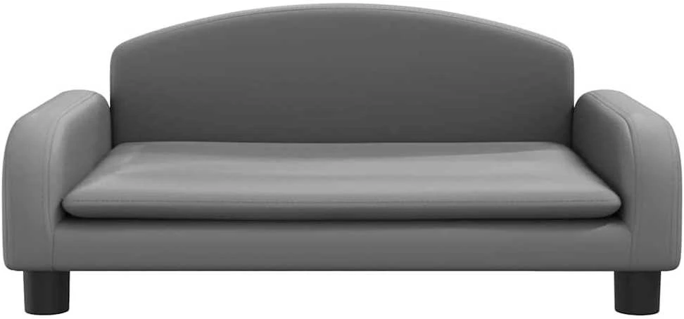 Vaikiška sofa, pilkos spalvos, 70x45x30cm, dirbtinė oda