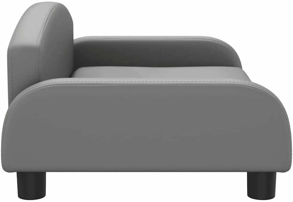 Vaikiška sofa, pilkos spalvos, 70x45x30cm, dirbtinė oda