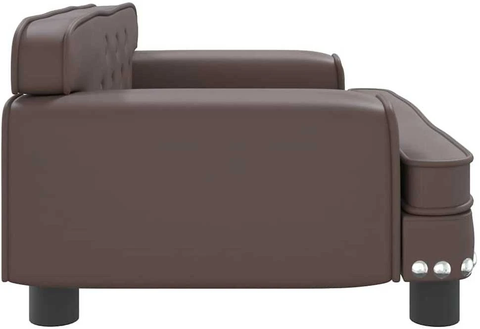 Vaikiška sofa, rudos spalvos, 70x45x30cm, dirbtinė oda