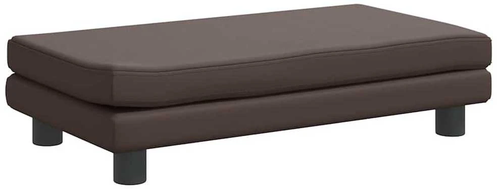 Vaikiška sofa su pakoja, ruda, 100x50x30cm, dirbtinė oda