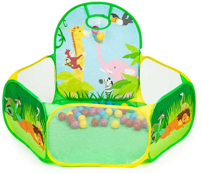 Sausas baseinas vaikams Iplay 130x130x80 cm su 50 kamuoliukų